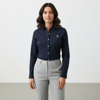 Women’S Slim Fit Cotton Oxford Shirt – Acute Collar With Embroidery S - Shop Giordano