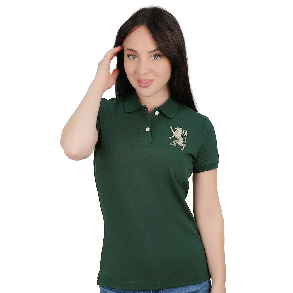 Giordano Women's Slim Fit Embroidered 3D Lion Polo - first_variant_option_2 Premium Polo for Giordano
