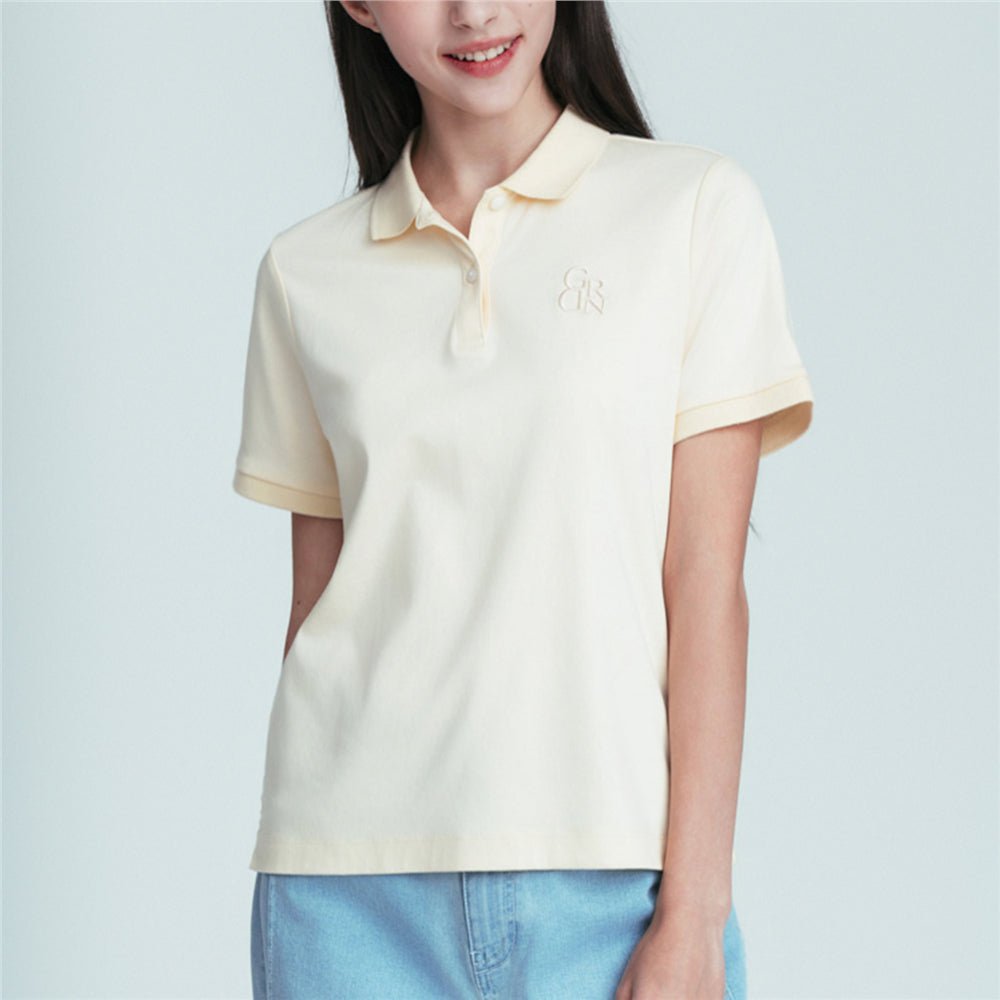 Giordano Women's Slim Fit Embroidered 3D Lion Polo - first_variant_option_2 Premium Polo for Giordano