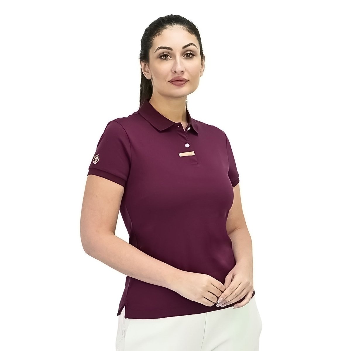 Women's Slim Fit Embroidery Bold Polo (Liquid Touch) - Giordano