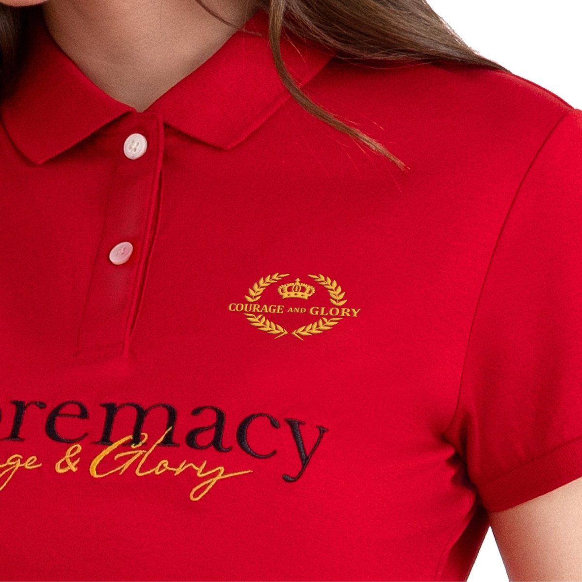 Women's Slim Fit Embroidery Bold Polo (Liquid Touch) - Giordano