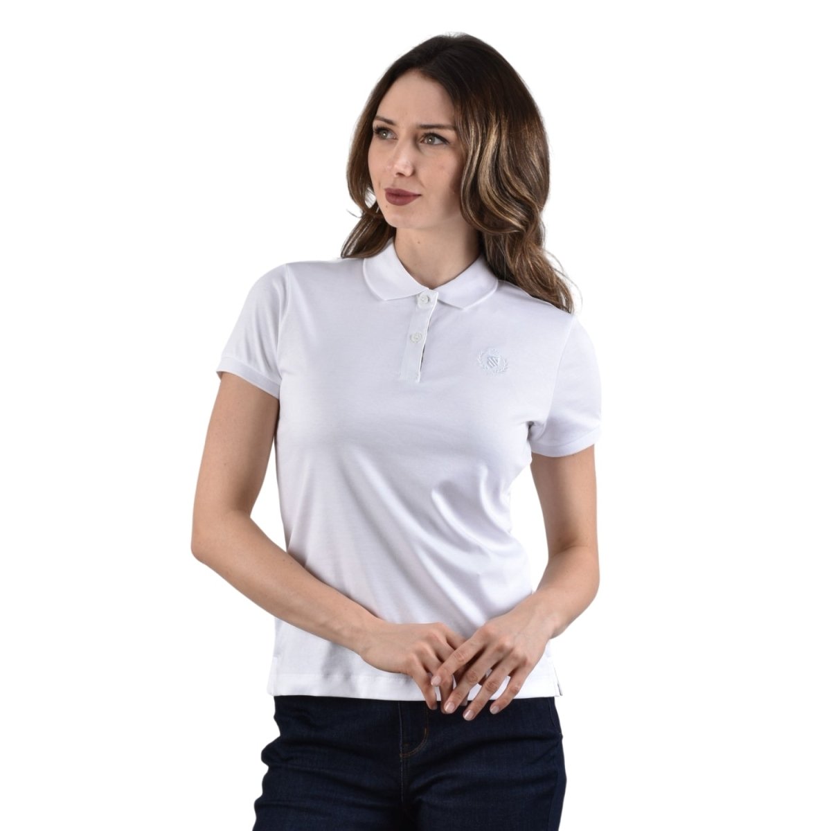 Women's Slim Fit Embroidery Bold Polo (Liquid Touch) - Giordano