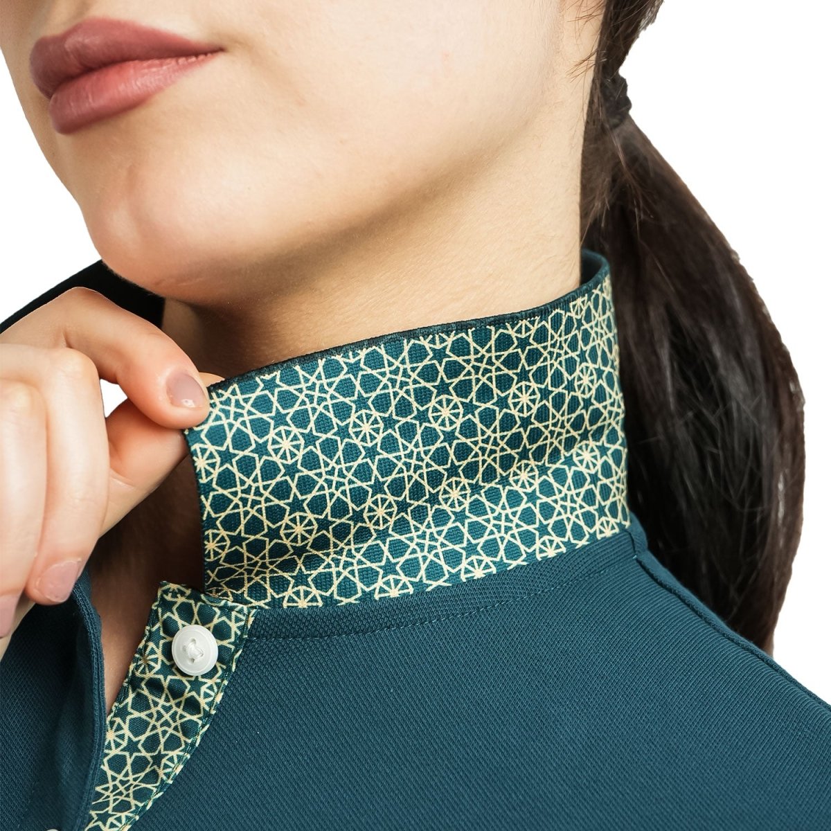 Women's Slim Fit Napoleon Embroidery Polo - Giordano