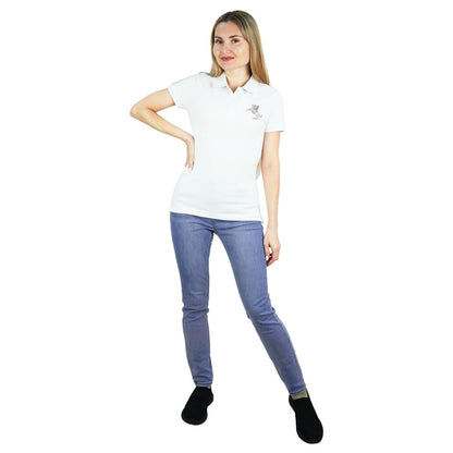 Women's Slim Fit Napoleon Embroidery Polo - Giordano
