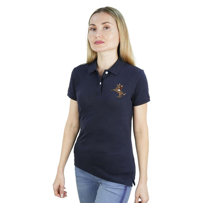 Women's Slim Fit Napoleon Embroidery Polo - Giordano