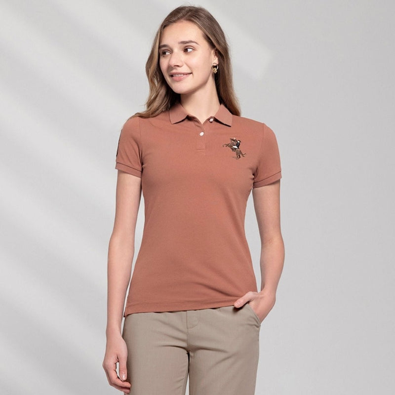 Giordano Women's Slim Fit Napoleon Embroidery Polo - Premium Polo