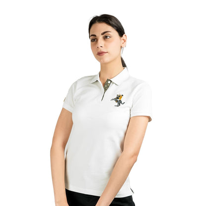 Women's Slim Fit Napoleon Embroidery Polo - Giordano