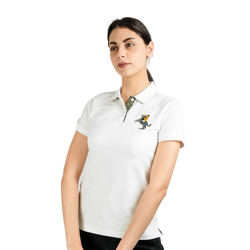 Women's Slim Fit Napoleon Embroidery Polo S - Shop Giordano