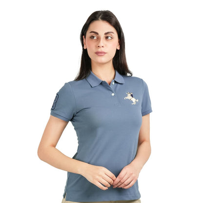 Women's Slim Fit Napoleon Embroidery Polo - Giordano
