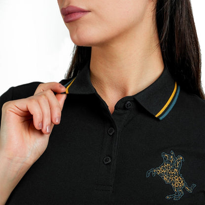 Women's Slim Fit Napoleon Embroidery Polo - Giordano