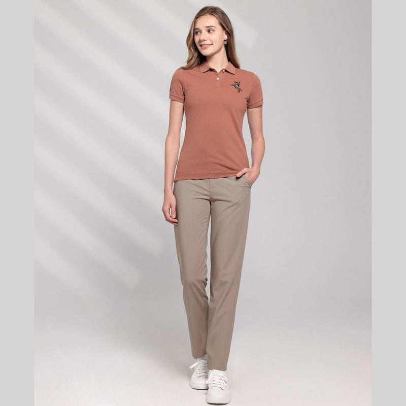 Giordano Women's Slim Fit Napoleon Embroidery Polo - Premium Polo