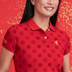 Women’S Slim Fit Patterned Cotton Polo S - Shop Giordano