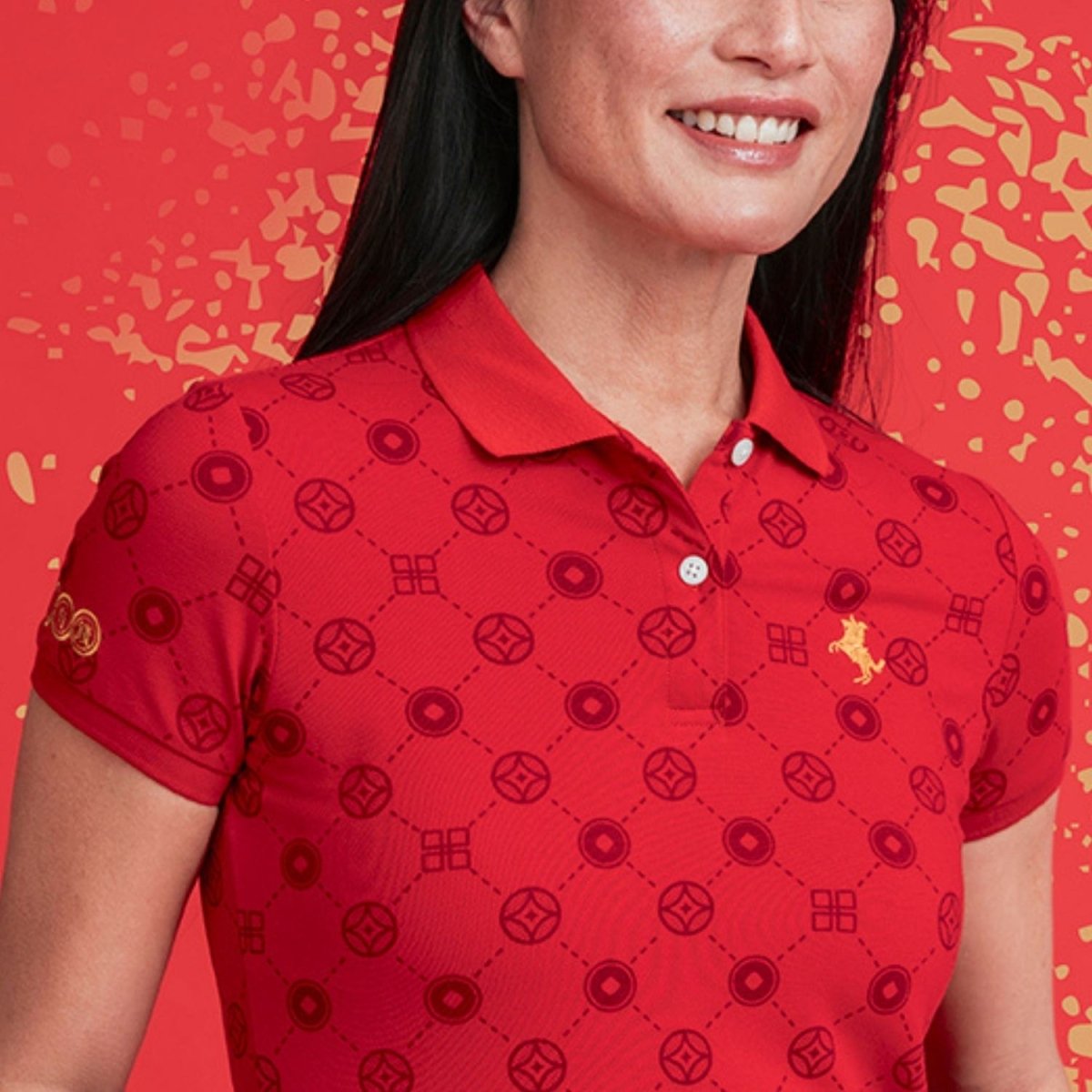 Women’S Slim Fit Patterned Cotton Polo S - Shop Giordano