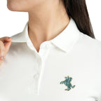 Women's Slim Fit Pique Bold Polo With Embroidery S - Shop Giordano