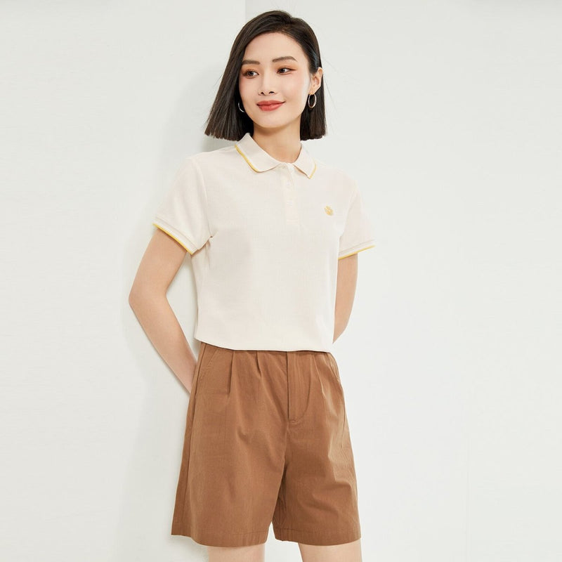 Women's Slim Fit Pique Polo Shirt S - Shop Giordano