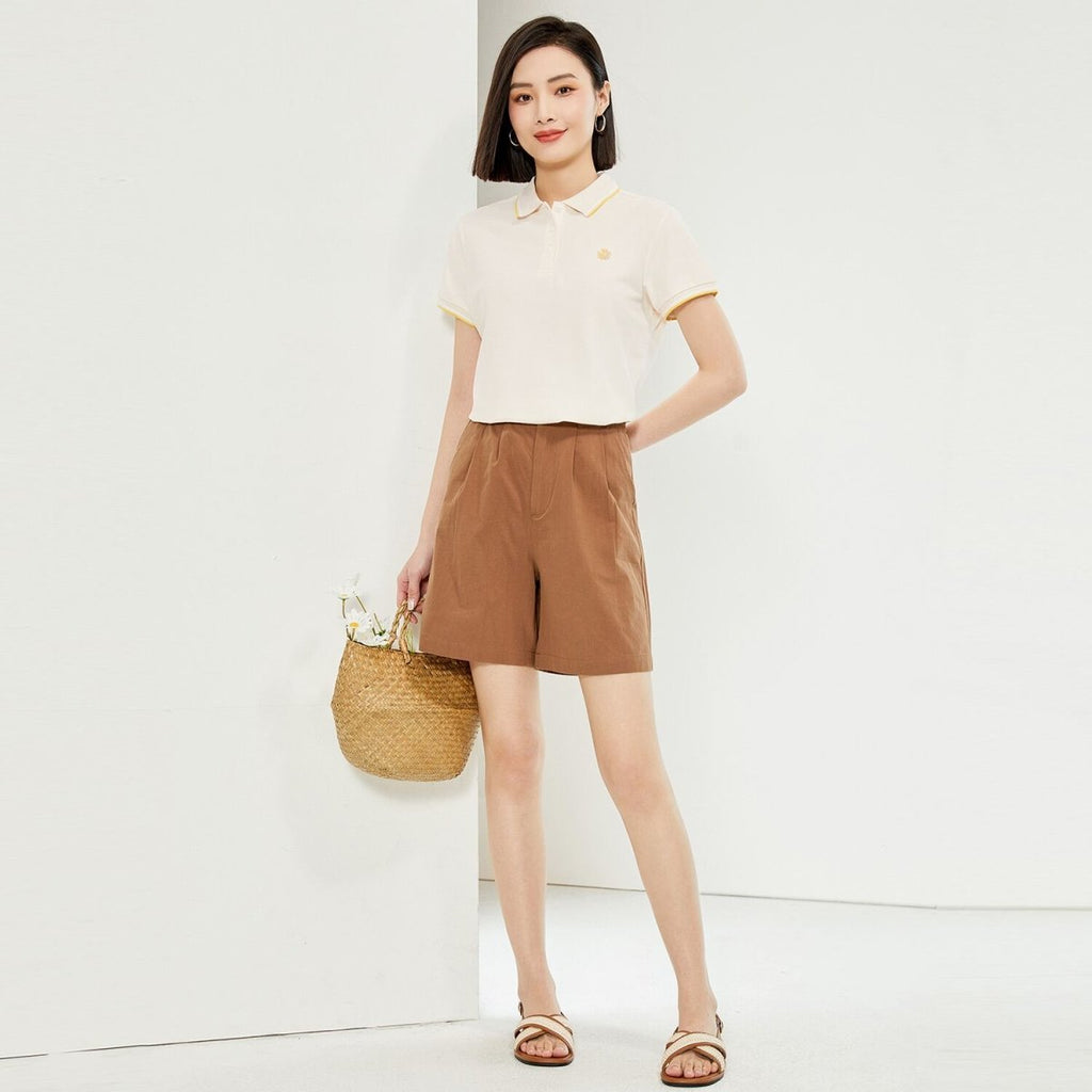 Women's Slim Fit Pique Polo Shirt S - Shop Giordano