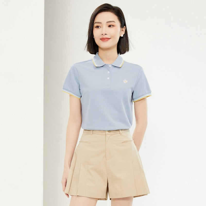 Women's Slim Fit Pique Polo Shirt S - Shop Giordano
