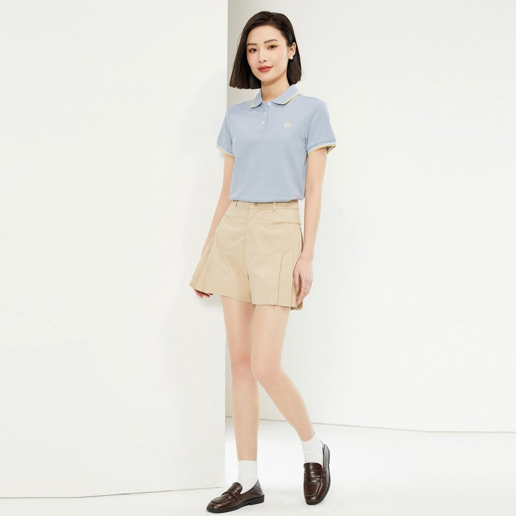 Women's Slim Fit Pique Polo Shirt S - Shop Giordano