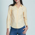 Women’S Slim Oxford Shirt With Embroidery S - Shop Giordano