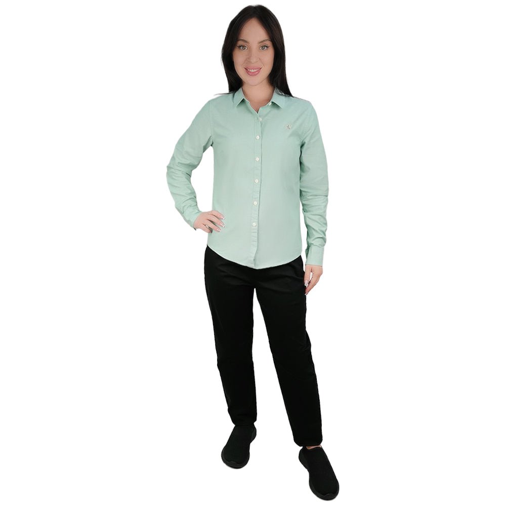 Giordano Women's Slim Oxford Shirt With Embroidery - first_variant_option_2 Premium Shirt for Giordano