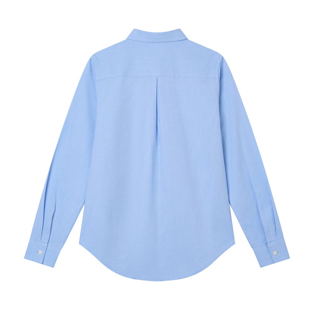 Women’S Slim Oxford Shirt With Embroidery S - Shop Giordano