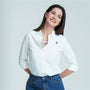 Women’S Slim Oxford Shirt With Embroidery S - Shop Giordano