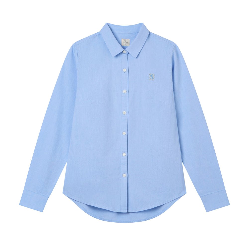 Women’S Slim Oxford Shirt With Embroidery S - Shop Giordano