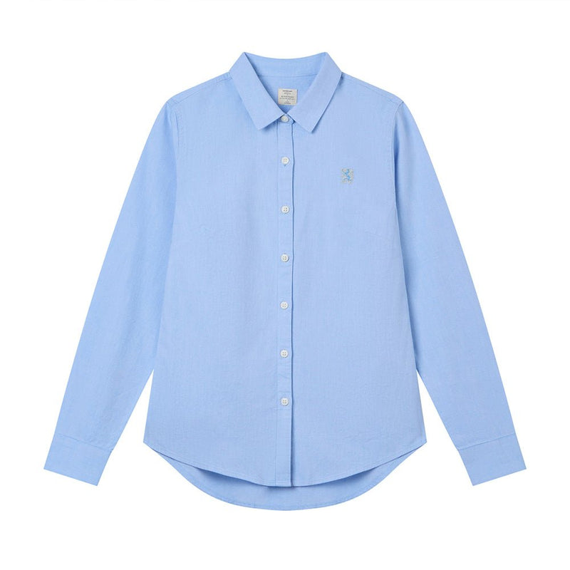 Women’S Slim Oxford Shirt With Embroidery S - Shop Giordano