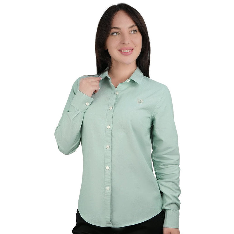 Giordano Women's Slim Oxford Shirt With Embroidery - first_variant_option_2 Premium Shirt for Giordano