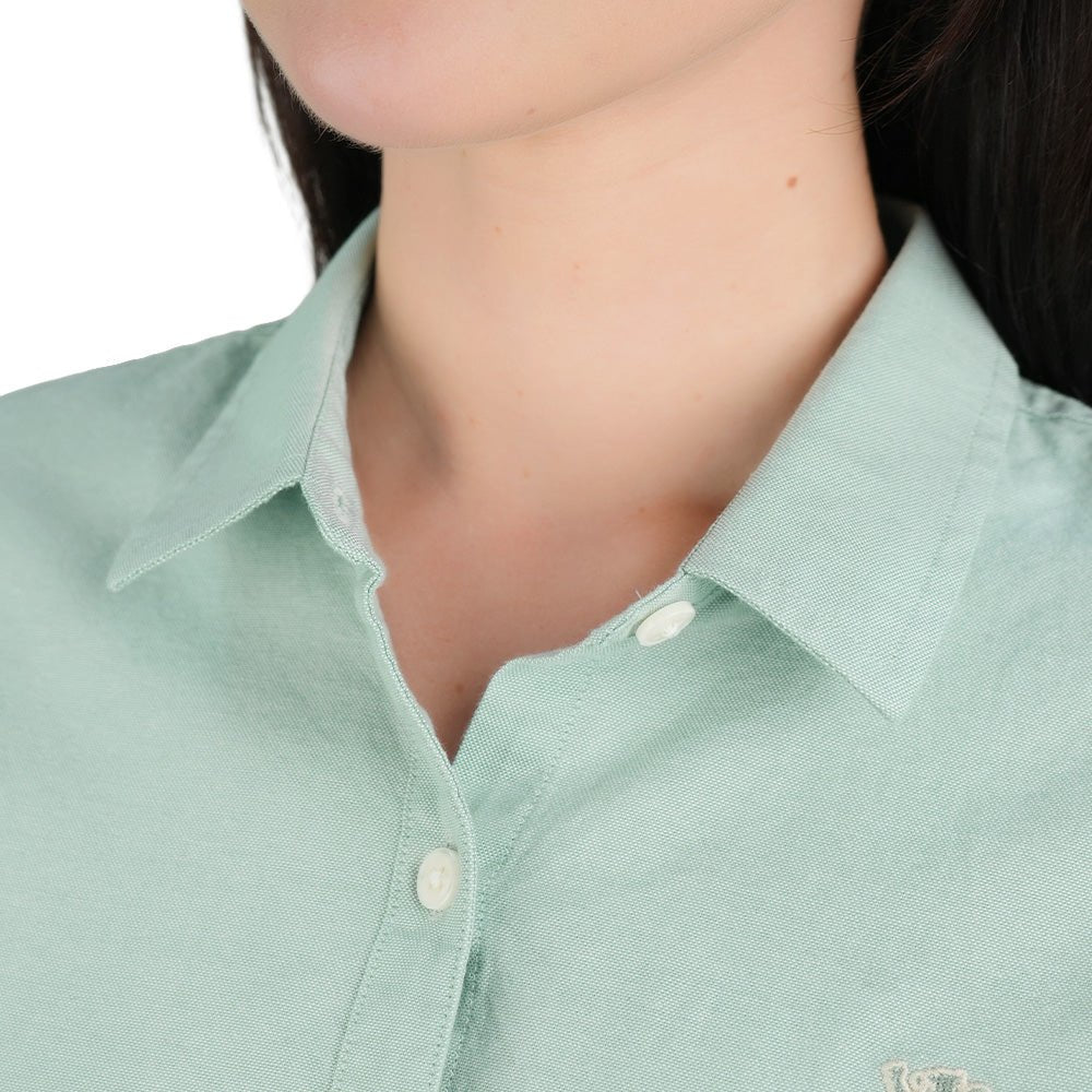 Giordano Women's Slim Oxford Shirt With Embroidery - first_variant_option_2 Premium Shirt for Giordano