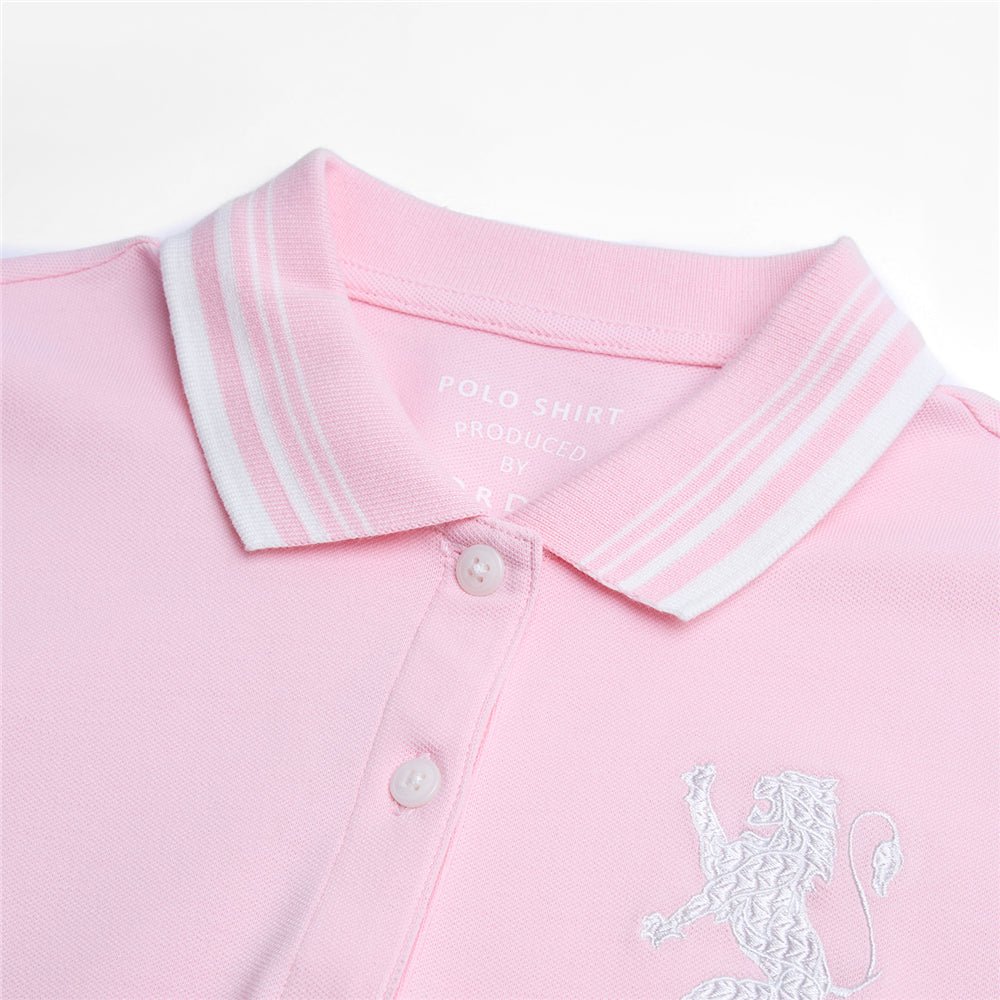 Giordano Women's Slim Pique Polo With 3D Lion Embroidery - Premium Polo