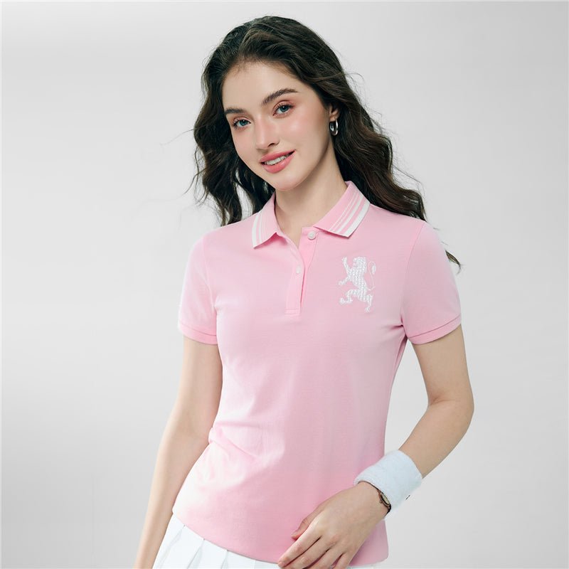 Giordano Women's Slim Pique Polo With 3D Lion Embroidery - first_variant_option_2 Premium Polo for Giordano