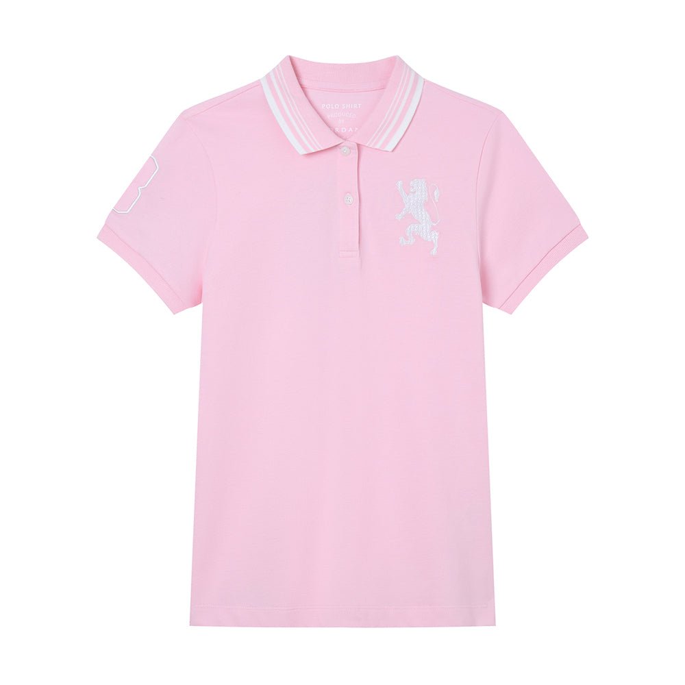 Giordano Women's Slim Pique Polo With 3D Lion Embroidery - Premium Polo