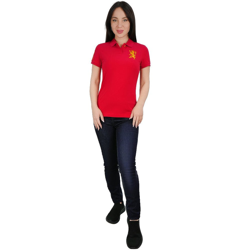 Women’S Slim Polo Shirt With 3D Lion Embroidery S - Shop Giordano