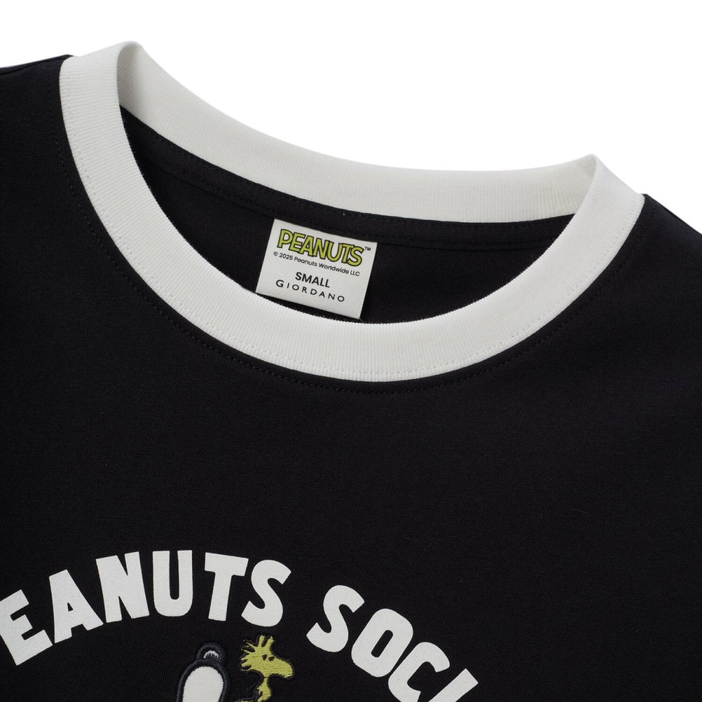 Giordano Women's Snoopy Peanuts Social Club Print Tee - Premium Print Tee