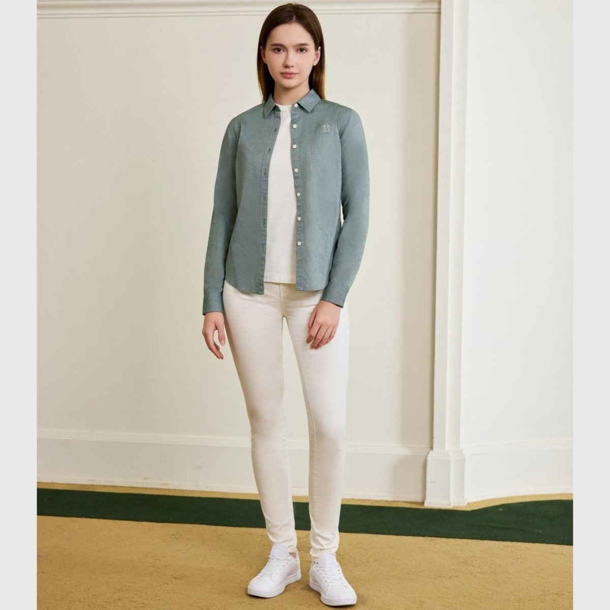 Women's Stretch Twill Khaki Pants - Giordano
