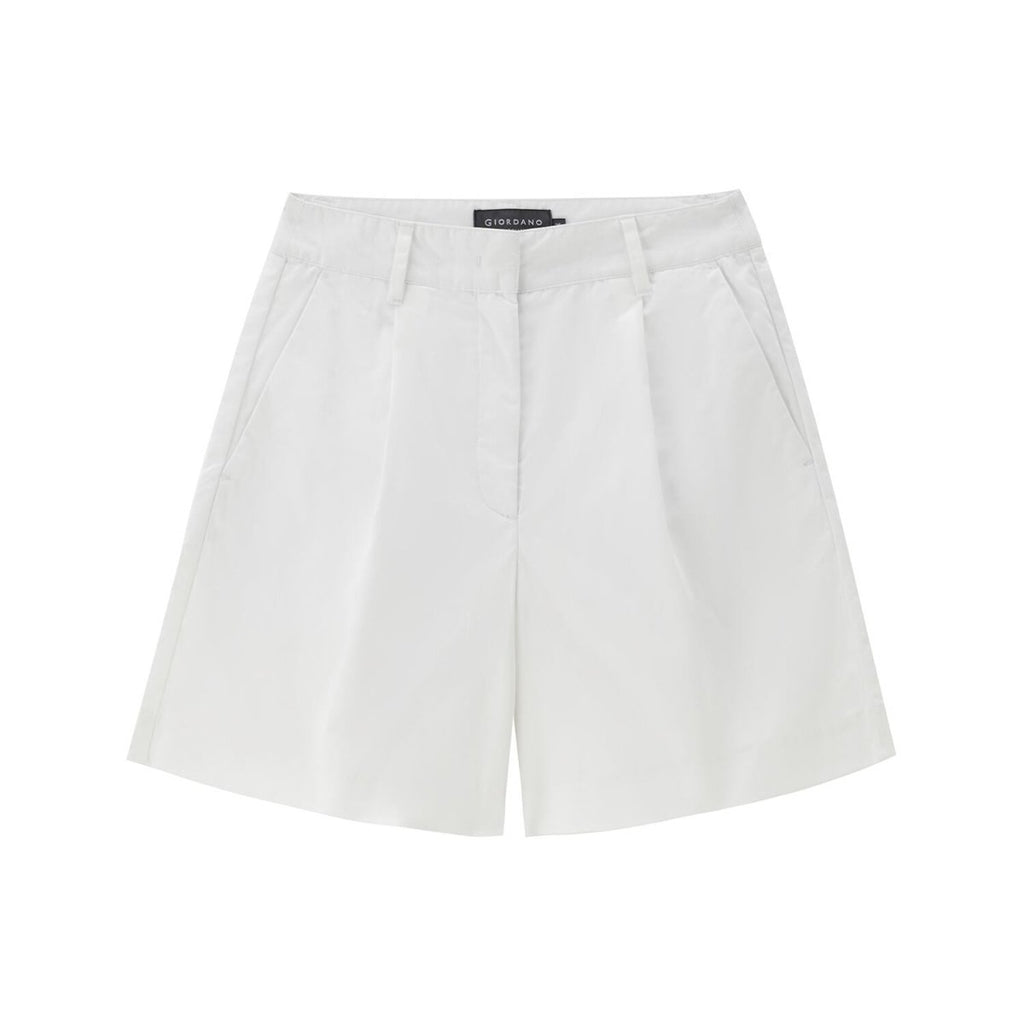 Women's Twill Wide Zipper Shorts | Korea Collection 26 - Shop Giordano