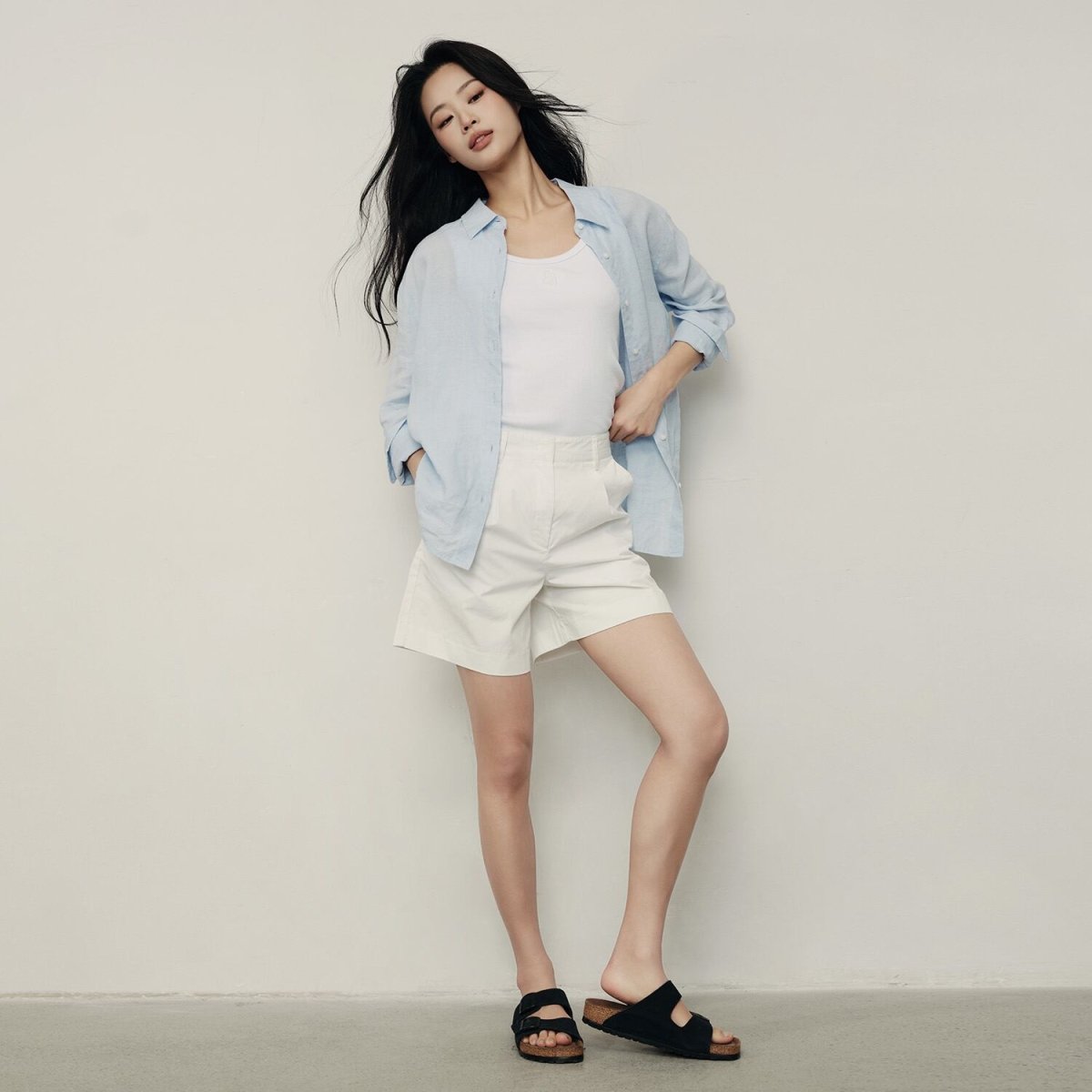 Women's Twill Wide Zipper Shorts | Korea Collection 26 - Shop Giordano
