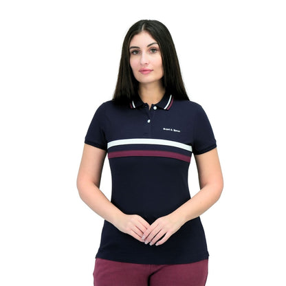 Women's Union Jack Polo Shirt - Cotton Lycra, Slim Fit - Giordano