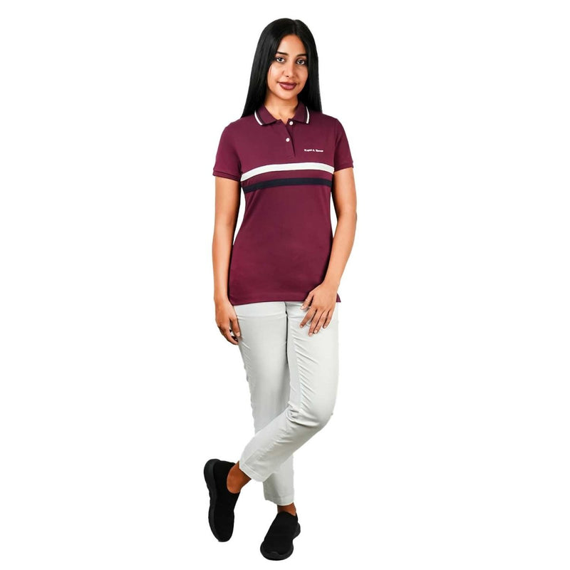 Women's Union Jack Polo Shirt - Cotton Lycra, Slim Fit S - Shop Giordano