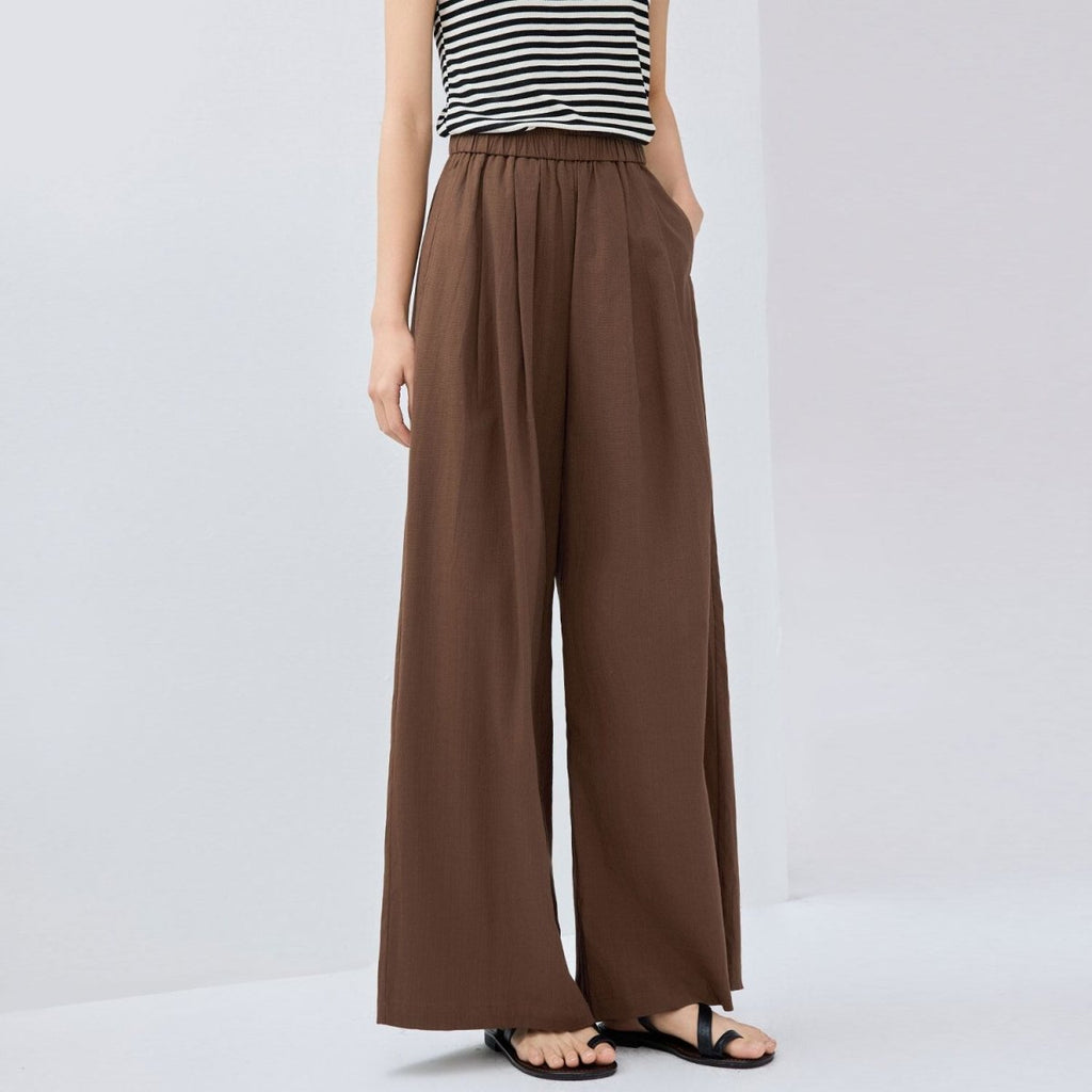 Women's Wide - Leg Twill Pants S - Shop Giordano