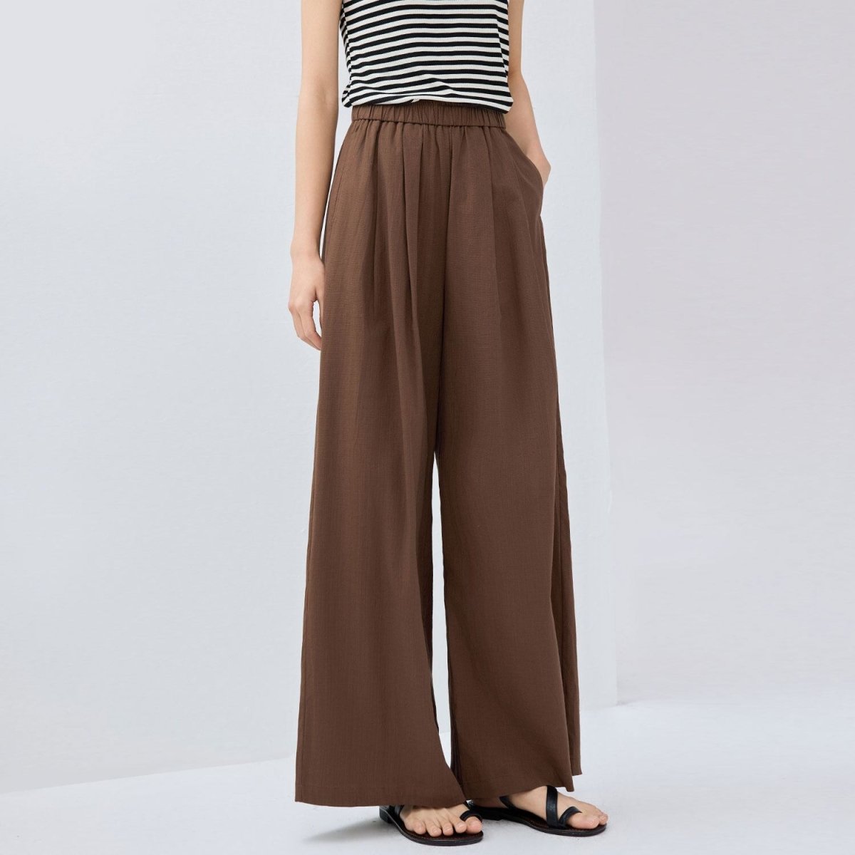 Women's Wide - Leg Twill Pants S - Shop Giordano