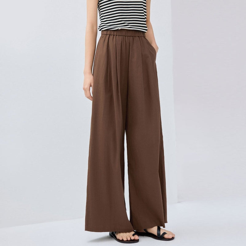Women's Wide - Leg Twill Pants S - Shop Giordano
