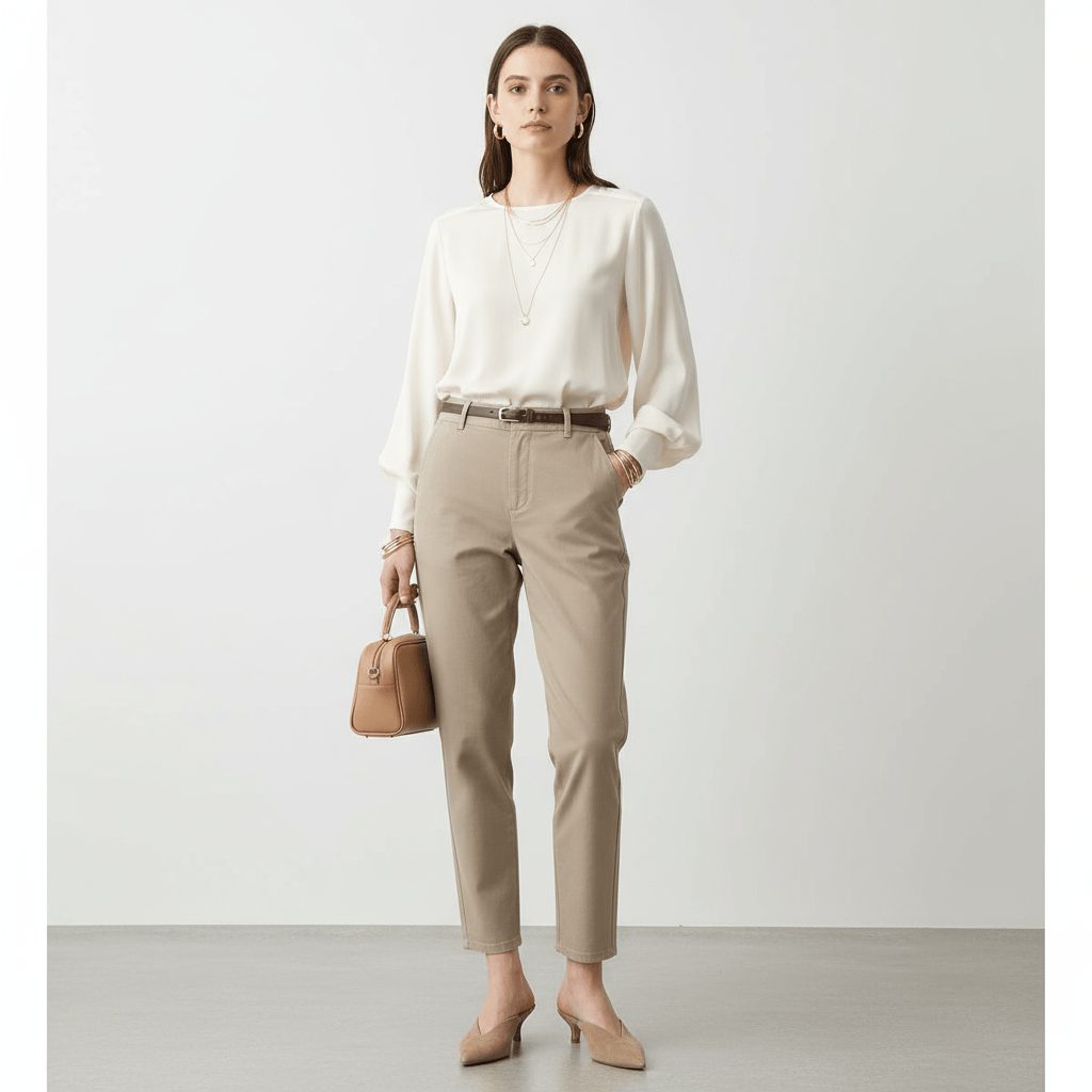 Women's Woven Pants: Regular Tapered Fit, High Waist 26 - Shop Giordano